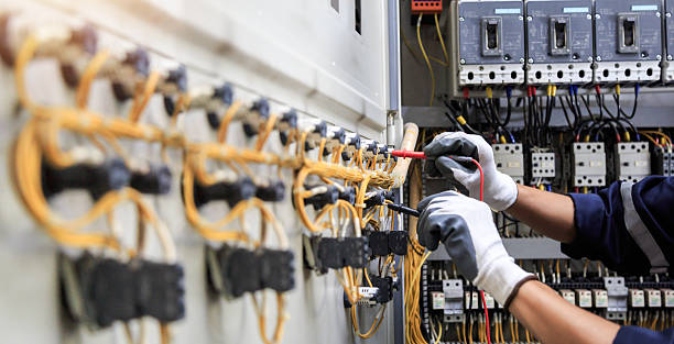 Professional Electrician technician working in Rosharon, TX